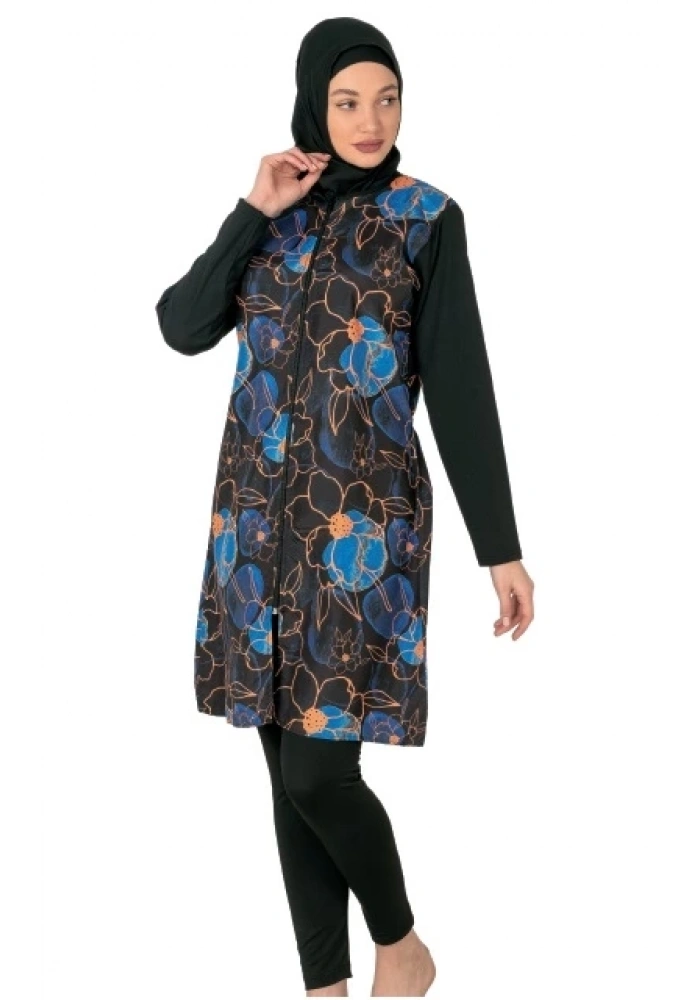 Fantasy 3440 Bayan Desenli Tesettür Mayo