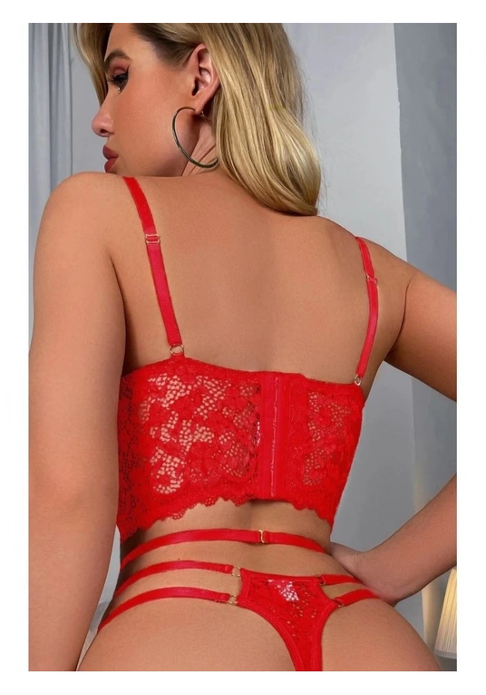 For Dreams 8406 Seksi Siyah Büstiyerli Takım