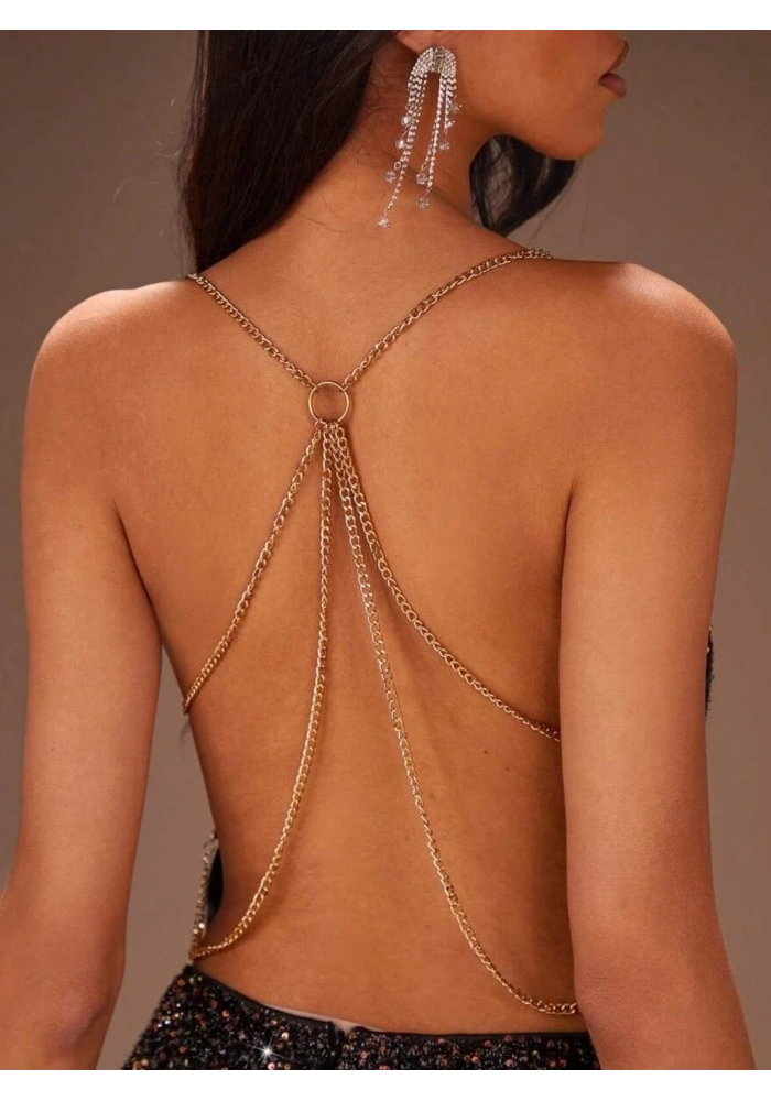 For Dreams 8614 Pullu Sırt Dekolteli Fantazi Elbise