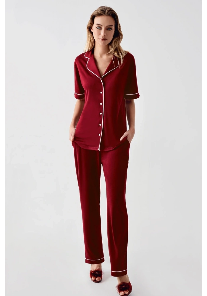 Freshness 324 Kadın 4Lü Sabahlıklı Şorlu Pijama Takımı