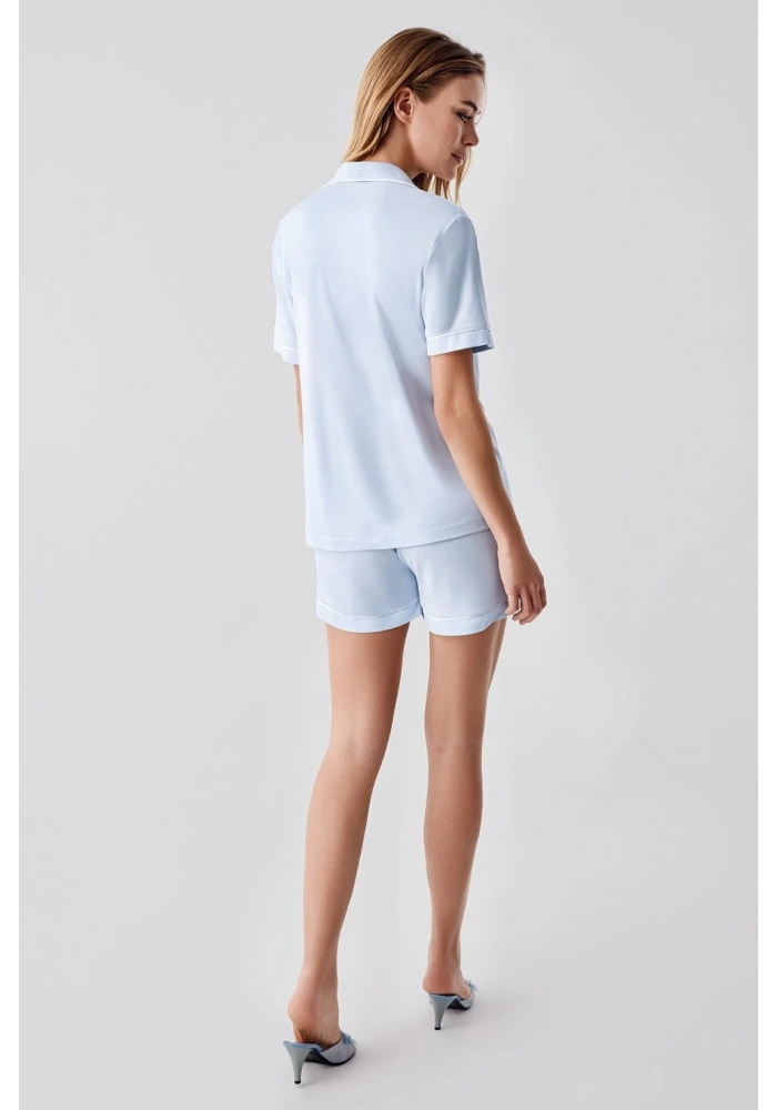 Freshness 324 Kadın 4Lü Sabahlıklı Şorlu Pijama Takımı