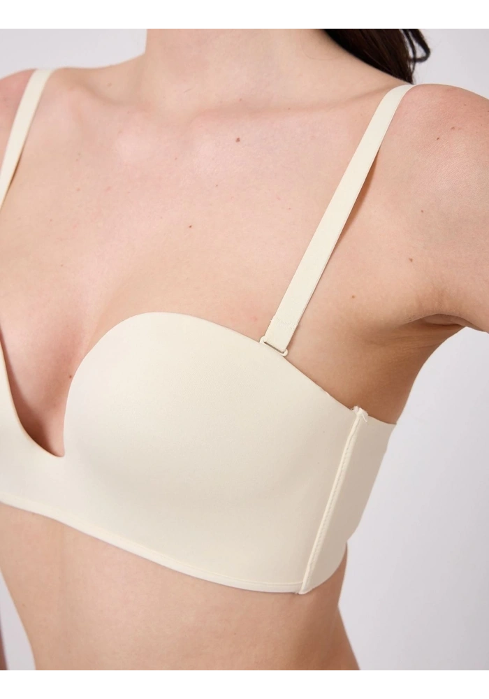 Freshness MSF05 Destekli V Dekolte Lazer Kesim Sütyen