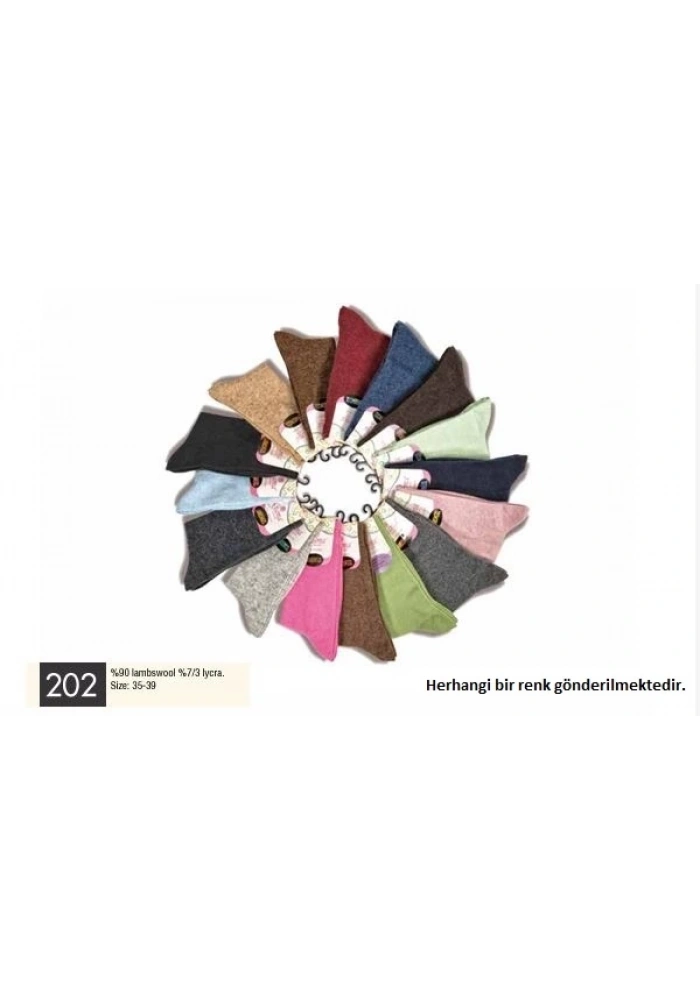 Gama 202 Kadın Düz Model Yün Soket Çorap