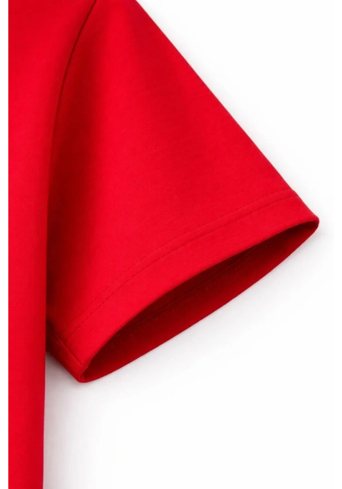 Genç Erkek Çocuk V Yaka Tişört Model - Bordo