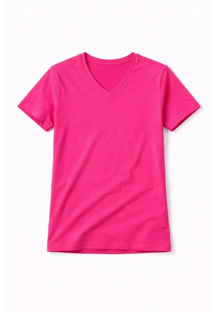 Genç Erkek Çocuk V Yaka Tişört Model - Pembe