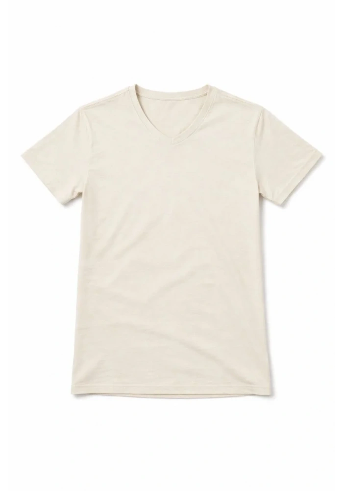 Genç Kız Çocuk V Yaka Tişört Model - Taş