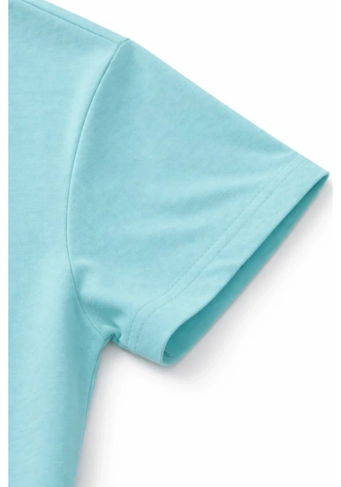 Genç Kız Çocuk V Yaka Tişört Model - Turkuvaz