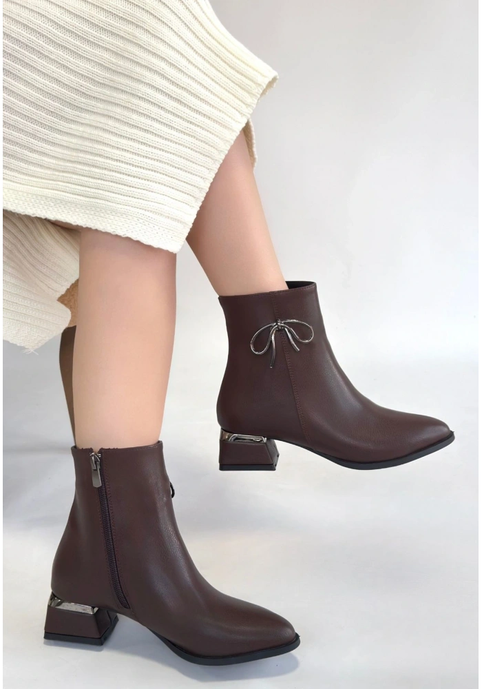 Harly Kahverengi Cilt Topuklu Bot