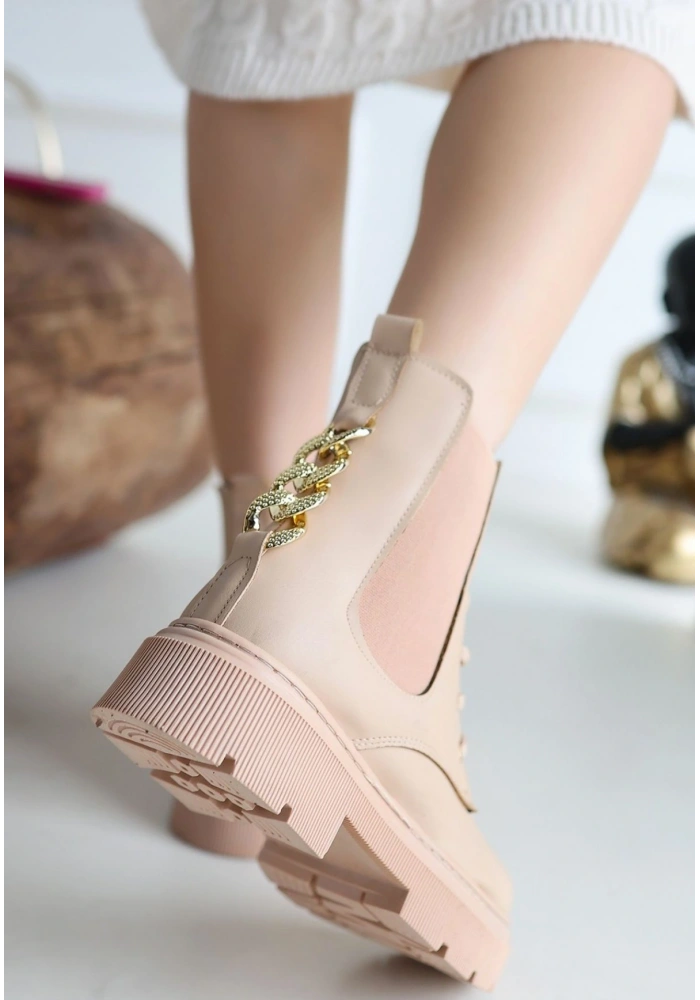 Harte Nude Cilt Bağcıklı Bot