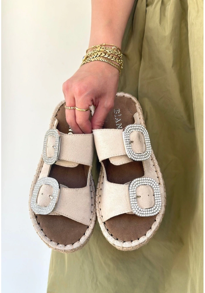 Hertas Bej Nubuk Tokalı Terlik