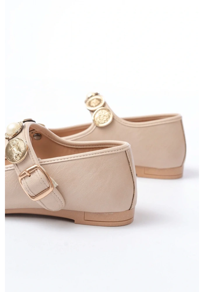 İNF-6363  Nut Baret Tokalı Günlük Bayan Ayakkabı