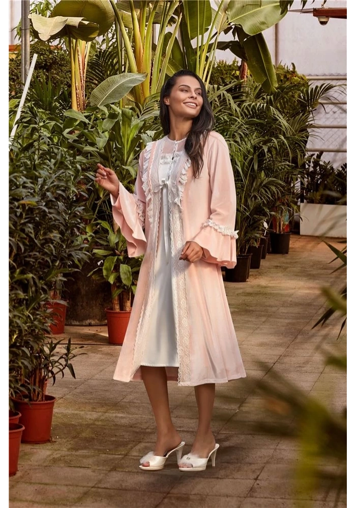 Jar Pierre 228 Kadife Gecelik Sabahlık