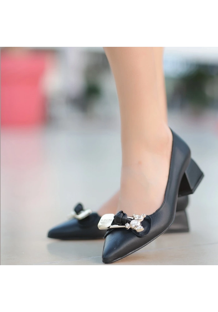 Jies Siyah Topuklu Ayakkabı