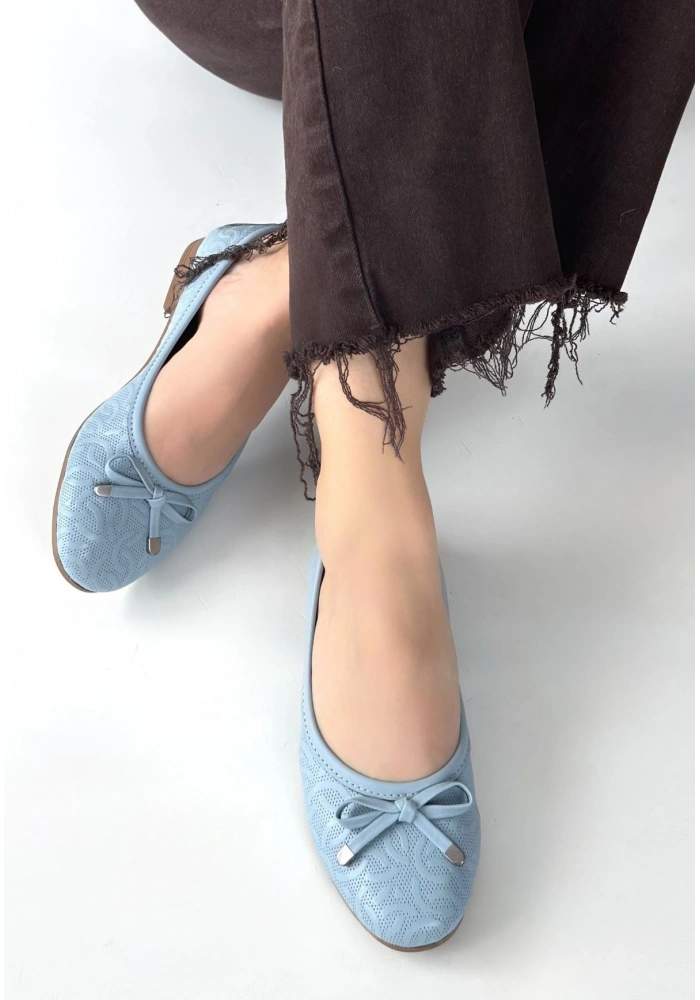 Jnues Mavi Deri Babet Ayakkabı