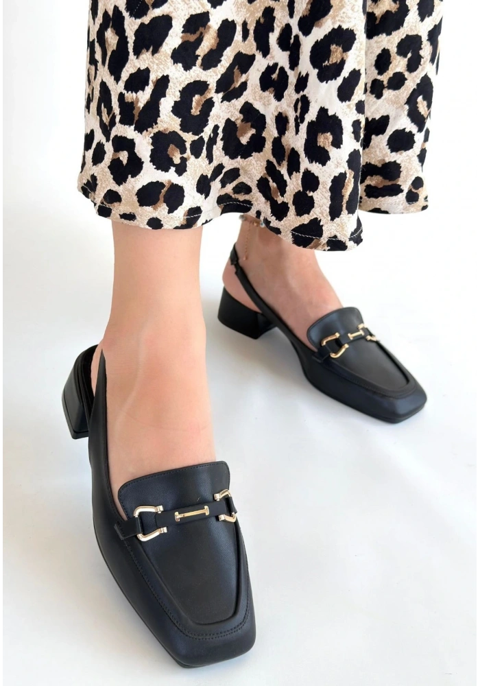 Joone Siyah Cilt Topuklu Ayakkabı