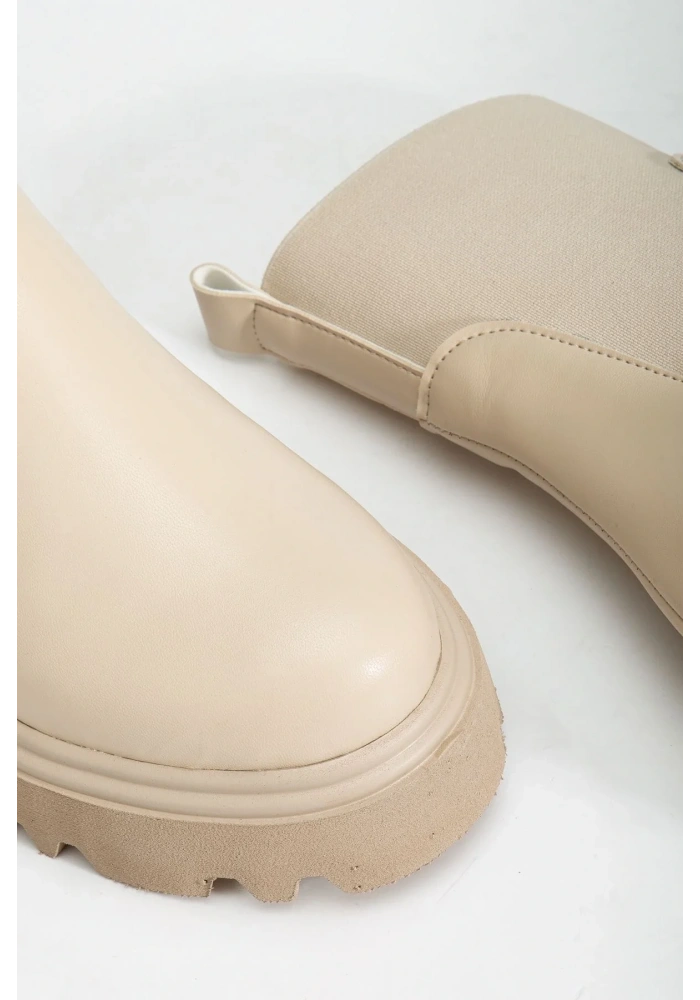 K-815 Bej Lastikli Yüksek Tabanlı Günlük Kadın Bot