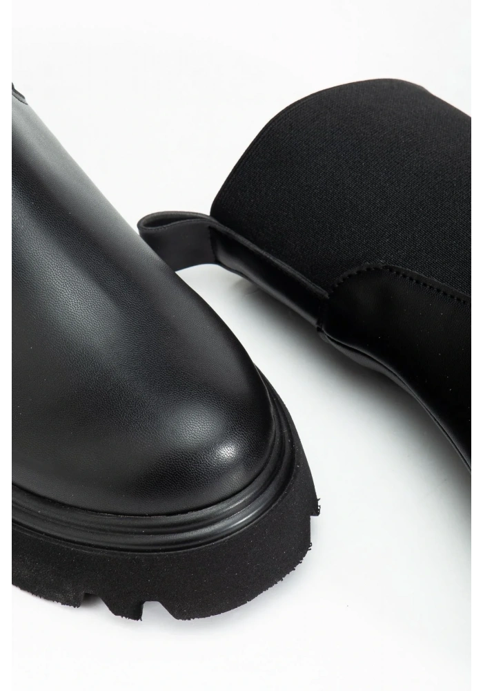 K-815 Siyah Lastikli Yüksek Tabanlı Günlük Kadın Bot