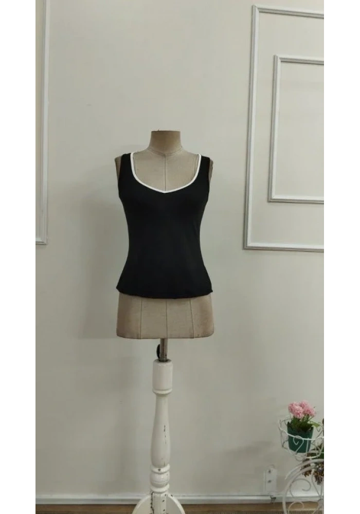 Kadın Askılı Kalp V Yakalı Dalgıç Bluz