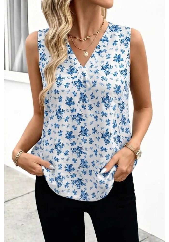 Kadın Askılı V Yakalı Süprem Bluz