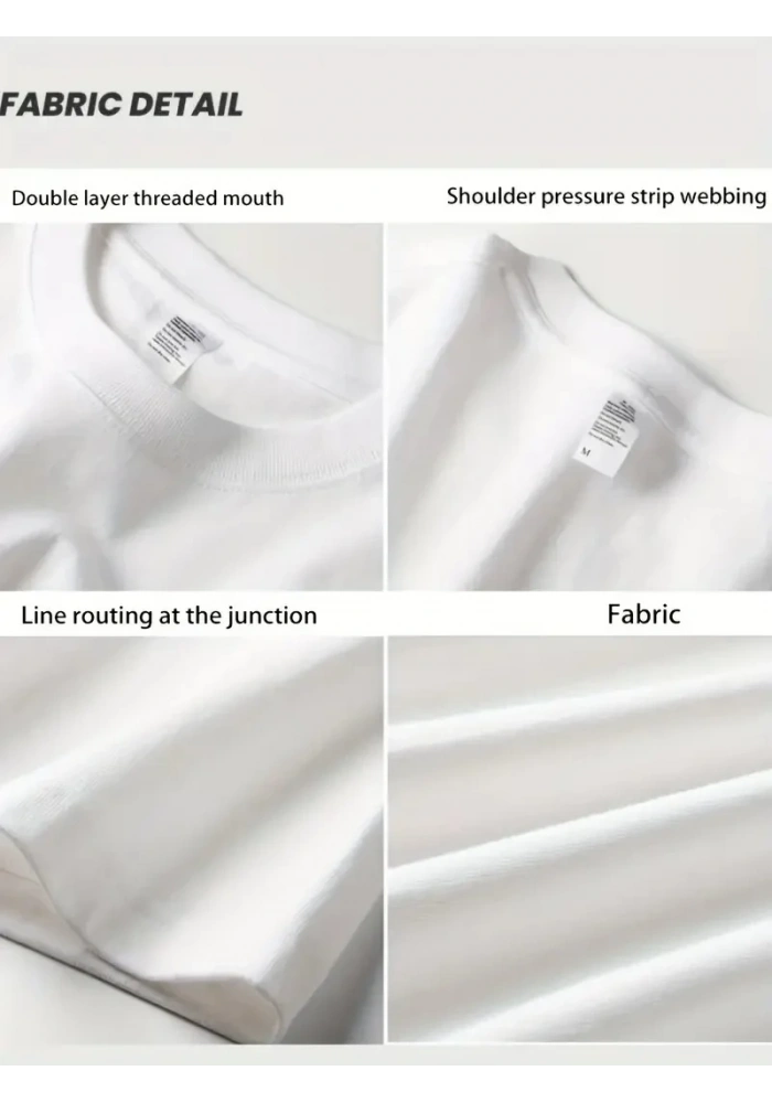 Kadın Kısa Kol Yazlık Tişört Bisiklet Yaka Baskılı Oversize T-Shirt - Beyaz