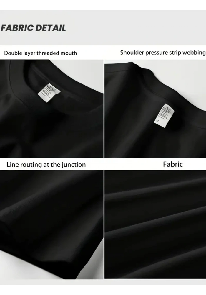 Kadın T-Shirt Bisiklet Yaka Kısa kol Baskılı Tişört - Siyah