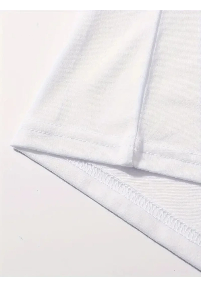 Kadın Brooklyn Baskılı Tişört Kısa Kol Bisiklet Yaka Oversize T-Shirt - Beyaz