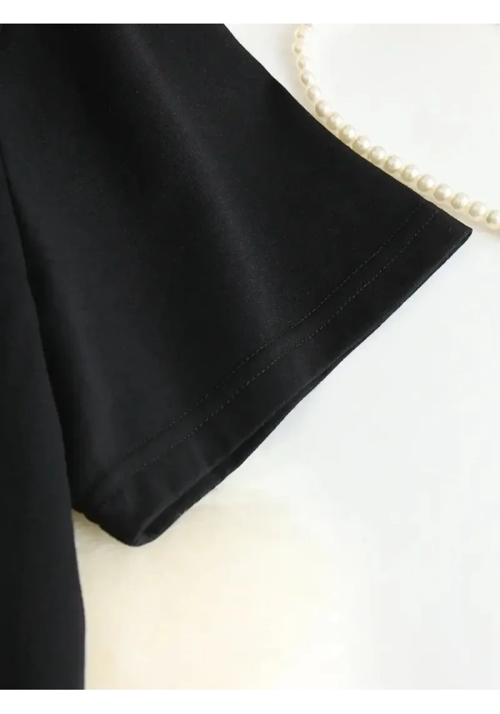 Kadın T-Shirt Ive Got Your Back Basklı tişört - Siyah