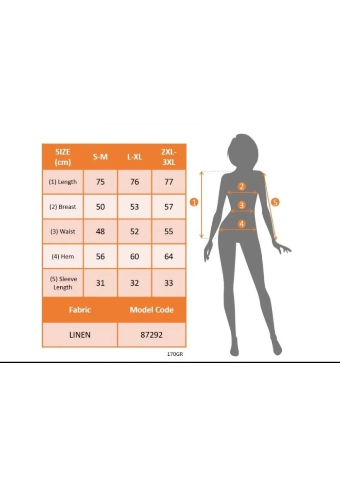 Kadın Kısa Kollu V Hakim Yakalı Uzun Bluz
