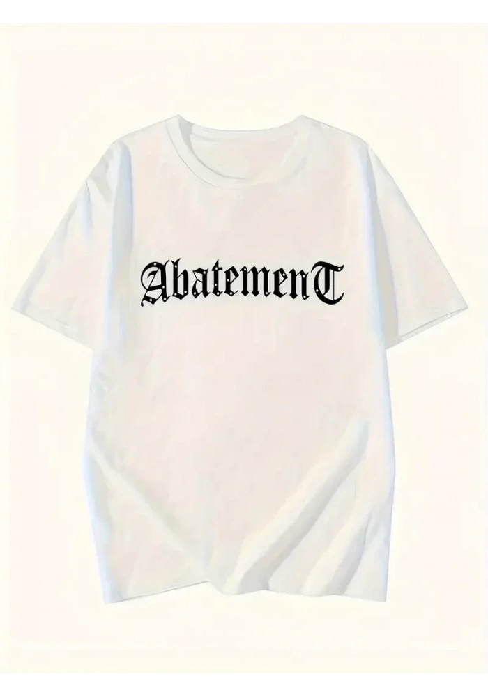 Kadın Tişört Örümcek Baskılı Bisiklet Yaka T-shirt - Beyaz