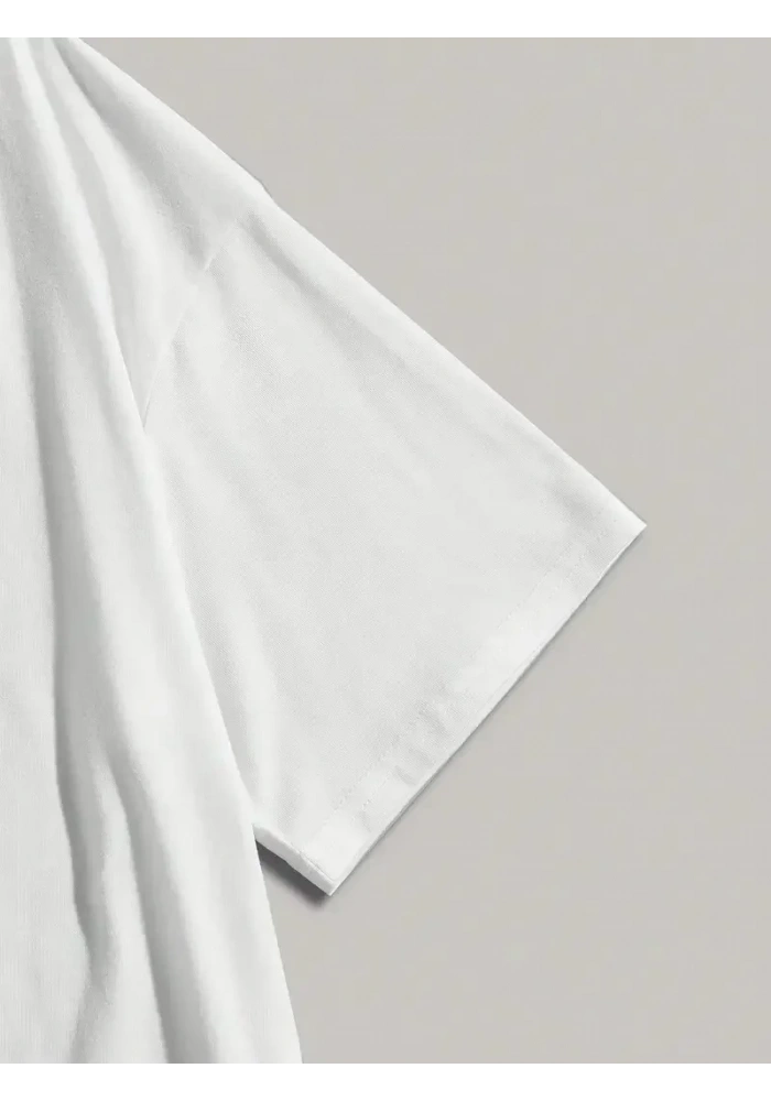 Kadın Kısa Kol Tişört Bisiklet Yaka Angel Melek Kanadı Baskılı T-Shirt - Beyaz