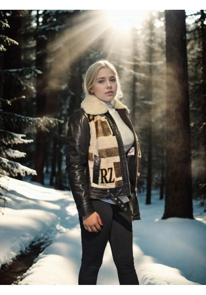 Kadın Premium Doğal Deri Kürk - Siyah