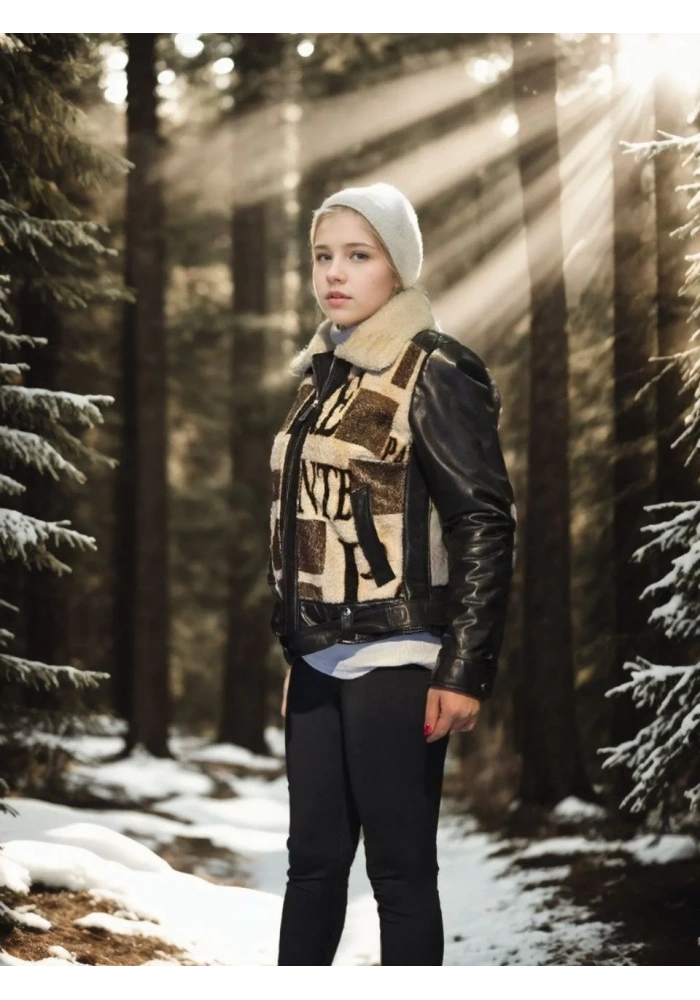 Kadın Premium Doğal Deri Kürk - Siyah