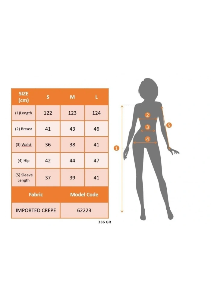 Kadın Truvakar Kollu Bisiklet Yaka Kemersiz Yırtmaç Detaylı Uzun Ithal Krep Elbise