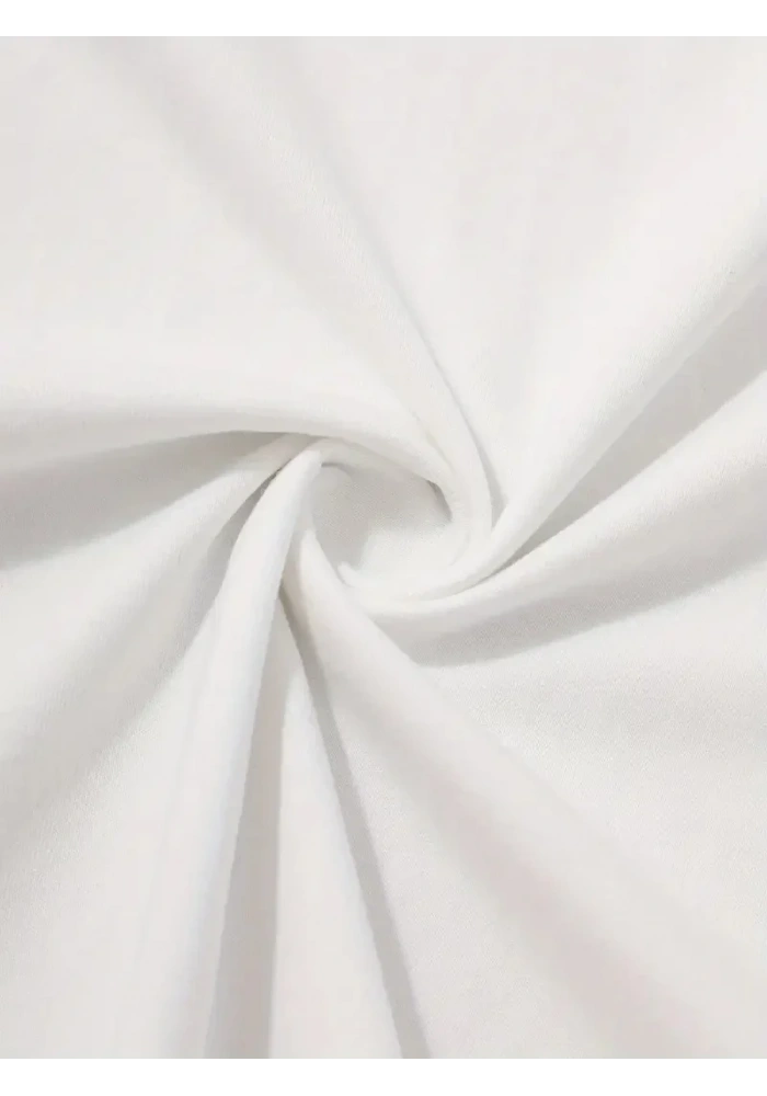 Erkek Kısa Kol Yazlık Tişört Bisiklet Yaka Baskılı Oversize T-Shirt - Beyaz