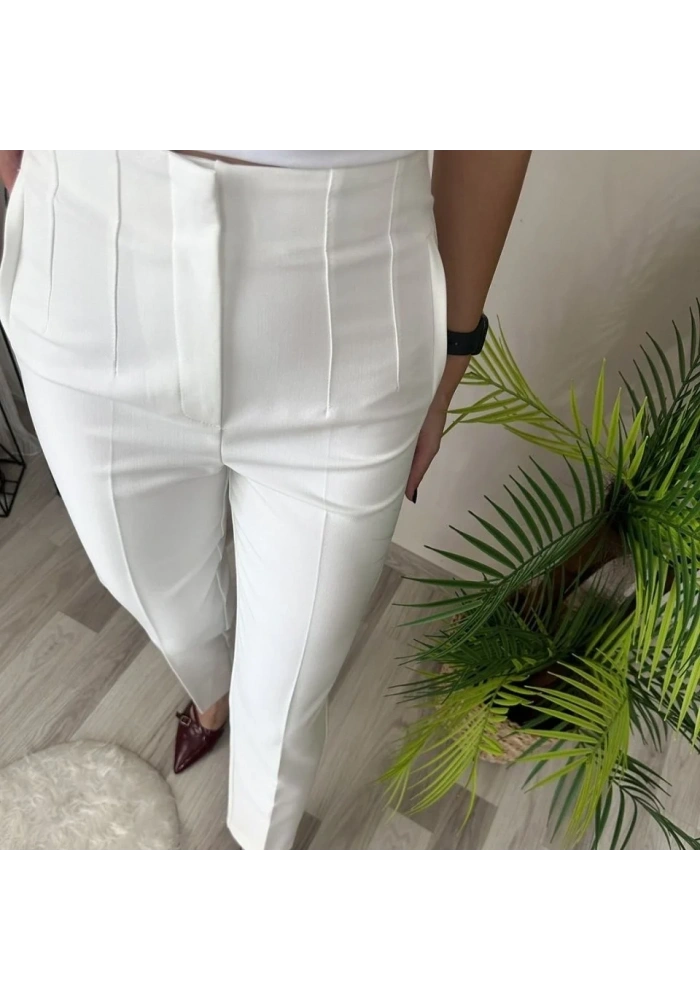 Kadın üste Oturan Paçası Bilek üzerinde Biten Atlas Kumaş Pantolon 36 (S) - 50 (5XL)