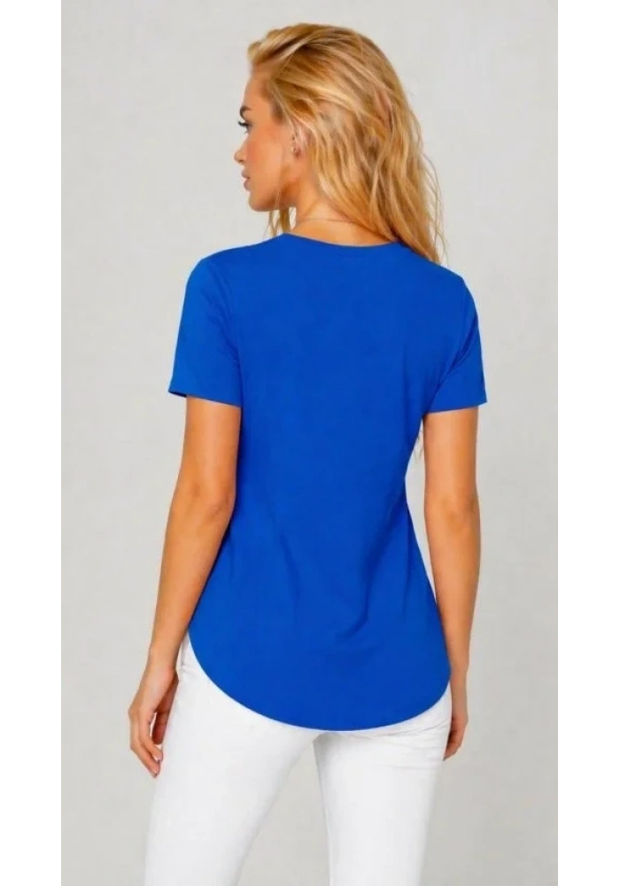 Kadın Yırtmaç Detaylı Viskon Kumaş Bluz