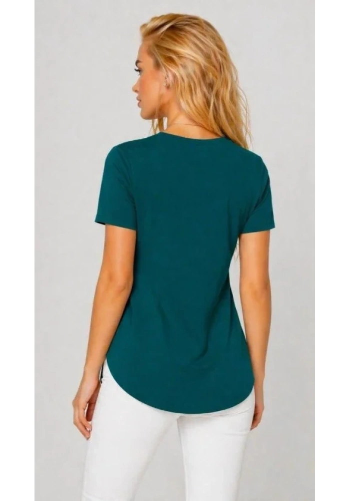 Kadın Yırtmaç Detaylı Viskon Kumaş Bluz