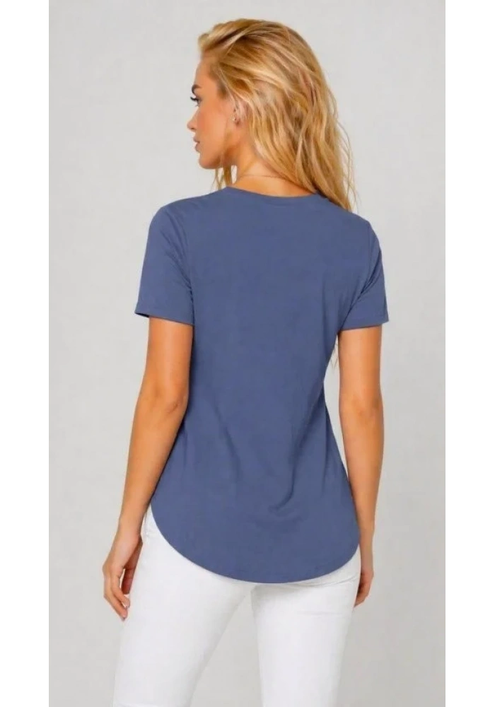 Kadın Yırtmaç Detaylı Viskon Kumaş Bluz