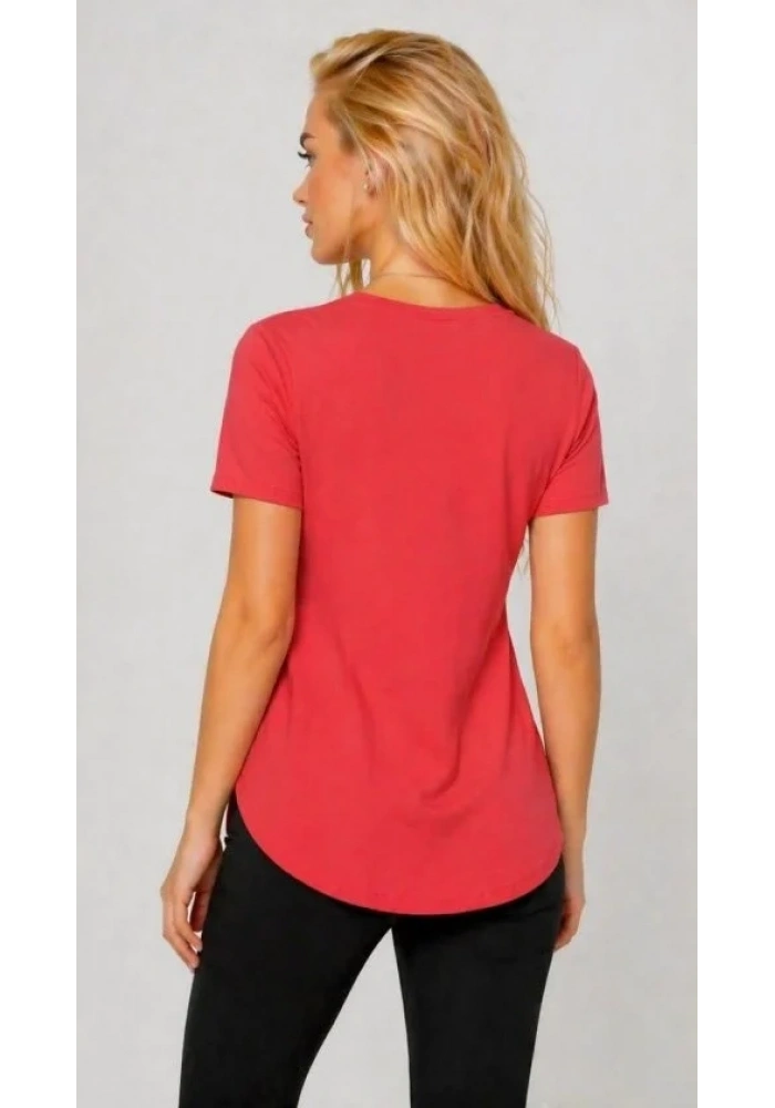 Kadın Yırtmaç Detaylı Viskon Kumaş Bluz