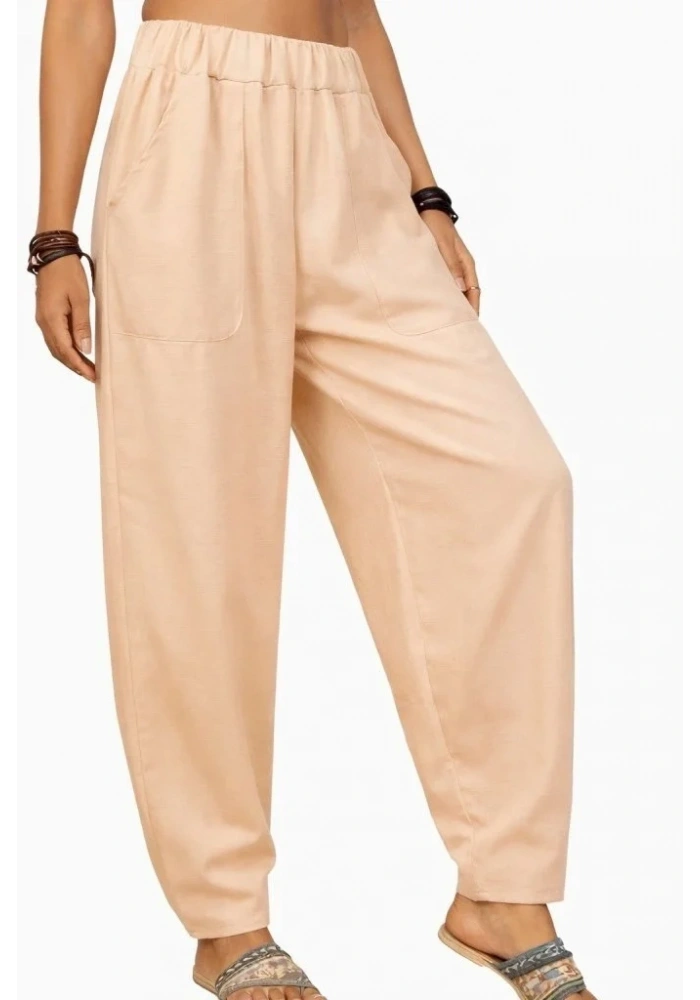 Kadın Yüksek Bel Cep Detaylı Pantolon