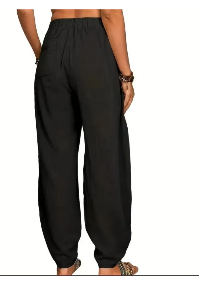 Kadın Yüksek Bel Cep Detaylı Pantolon