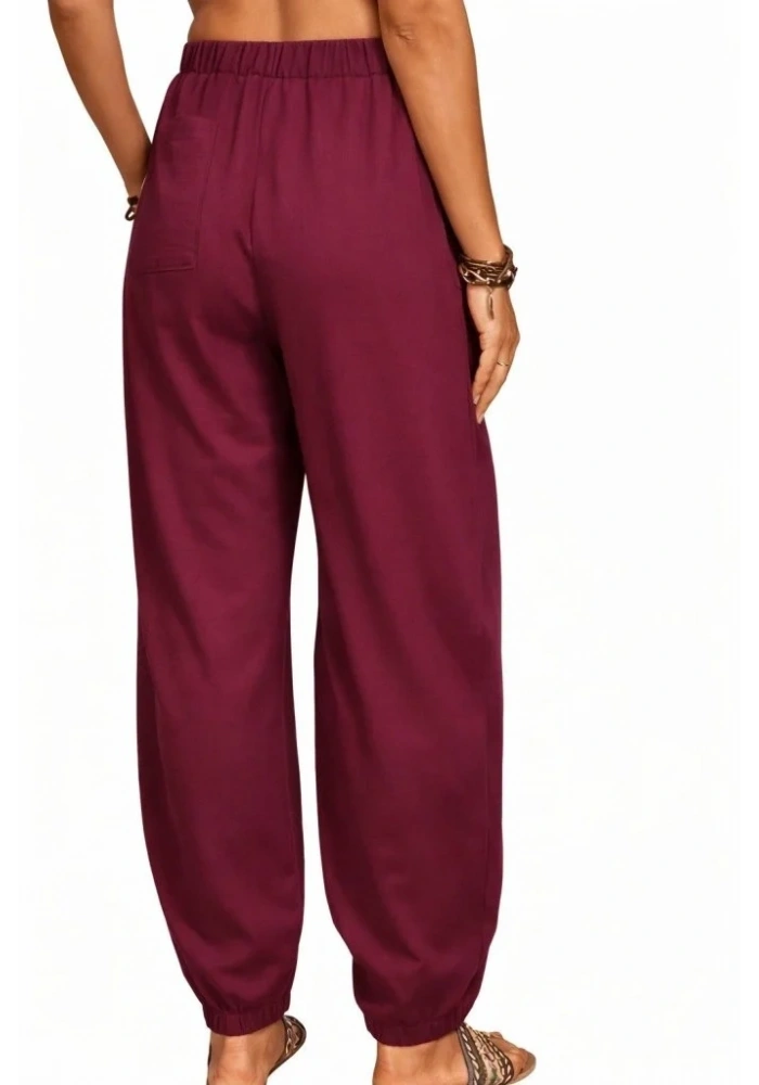 Kadın Yüksek Bel Cep Detaylı Pantolon