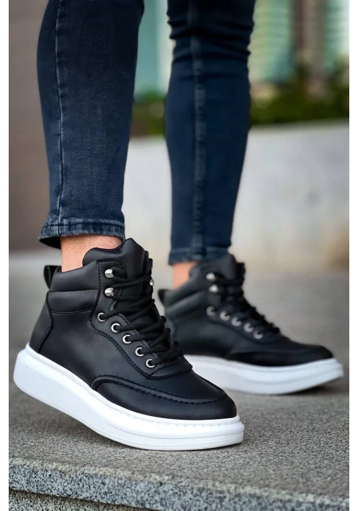 KB-0994  Kuback  Siyah Cilt  Yüksek Taban  Erkek Bilek Bot