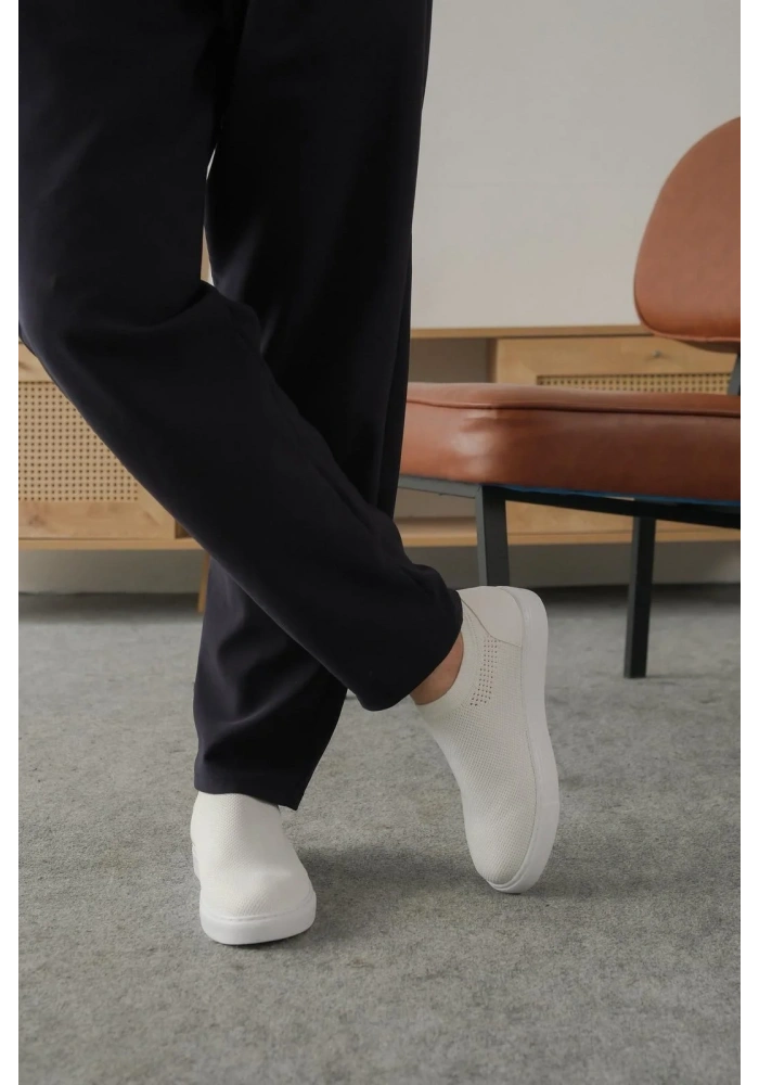 KB-106 Kuback Beyaz Triko Günlük Erkek Ayakkabı