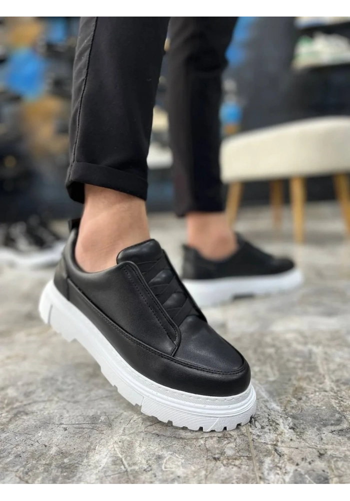 KB-703 Kuback Siyah Lastikli Günlük Erkek Ayakkabı