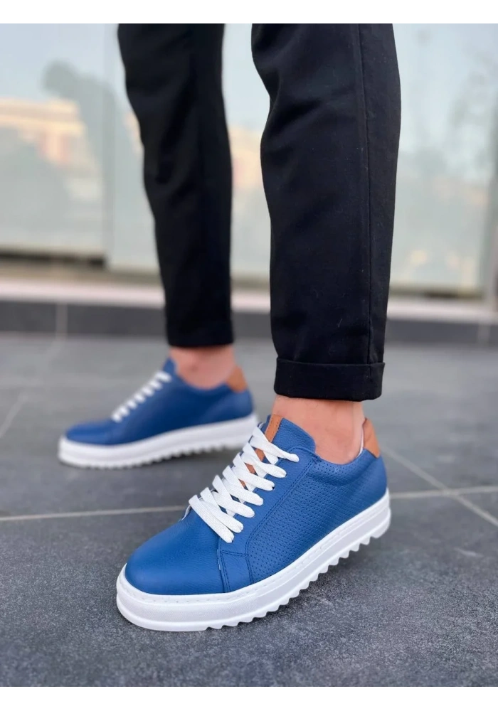 KB-DX2 Kuback Mavi Deri Günlük Erkek Ayakkabı