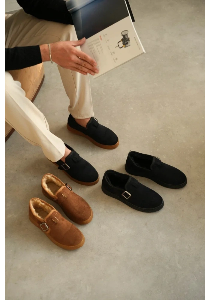 KB-KX1 Kuback Taba Kürklü Günlük Erkek Ayakkabı