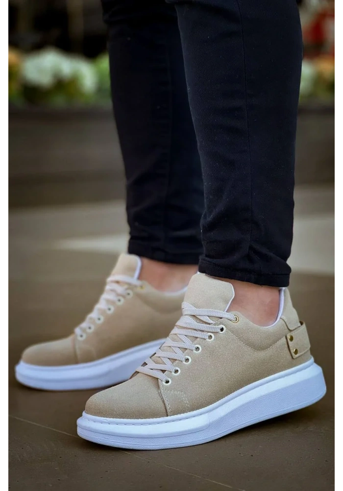 KB047  Kuback Bej Süet Günlük Erkek  Ayakkabı