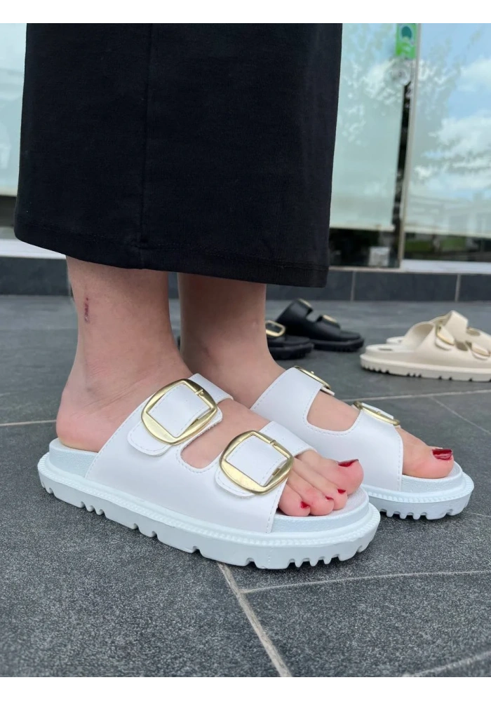 KBTX-1 Kuback Beyaz Günlük Kadın Terlik