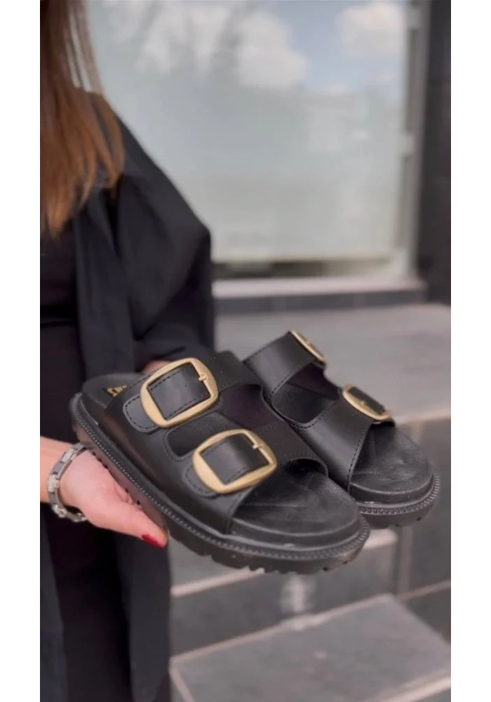 KBTX-1 Kuback Siyah Günlük Kadın Terlik